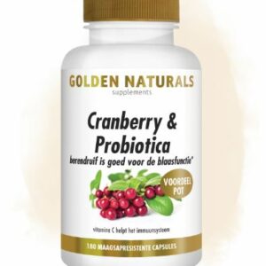 Golden Naturals Cranberry + Probiotica 180 capsules