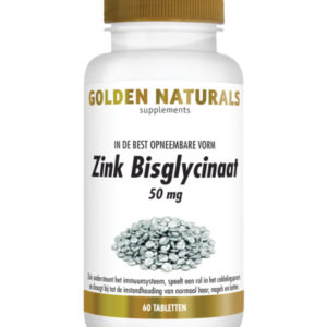 Golden Naturals Zink Bisglycinaat 60 tabletten