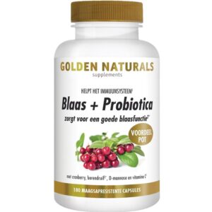 Golden Naturals Blaas + Probiotica 180 capsules